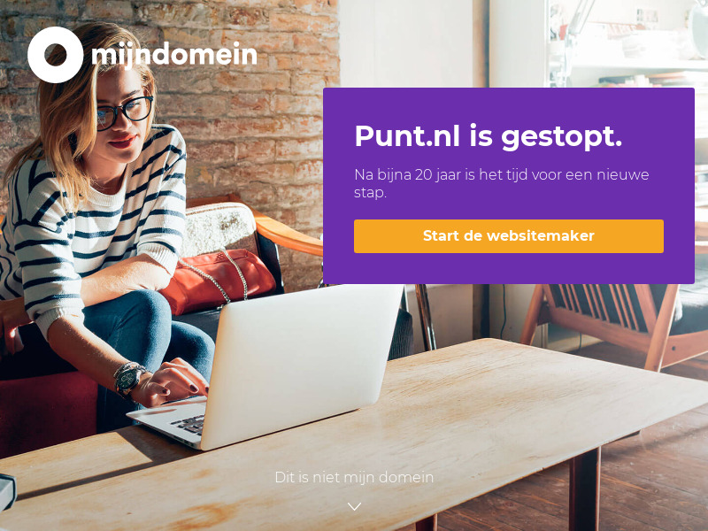 Screenshot van website