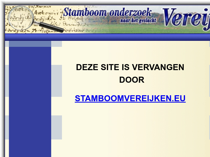 Screenshot van website