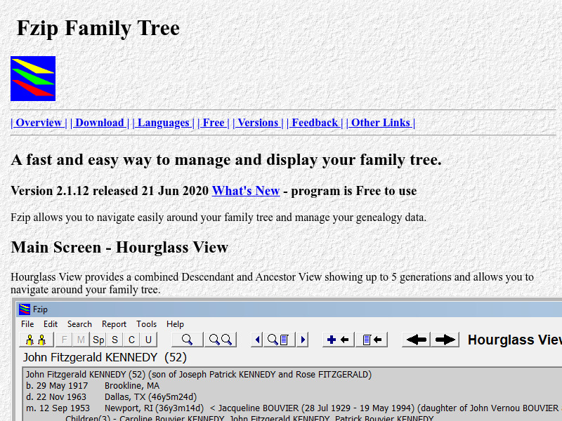 Screenshot van website
