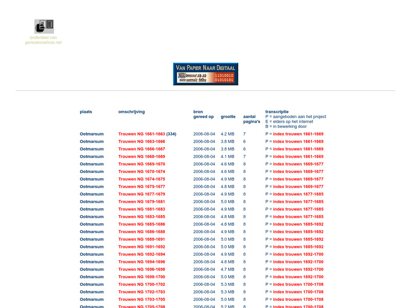 Screenshot van website