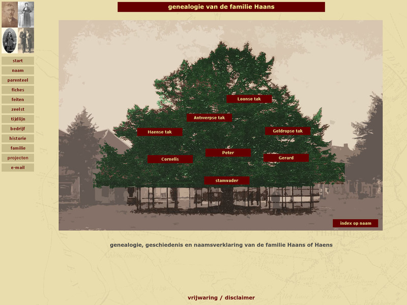 Screenshot van website