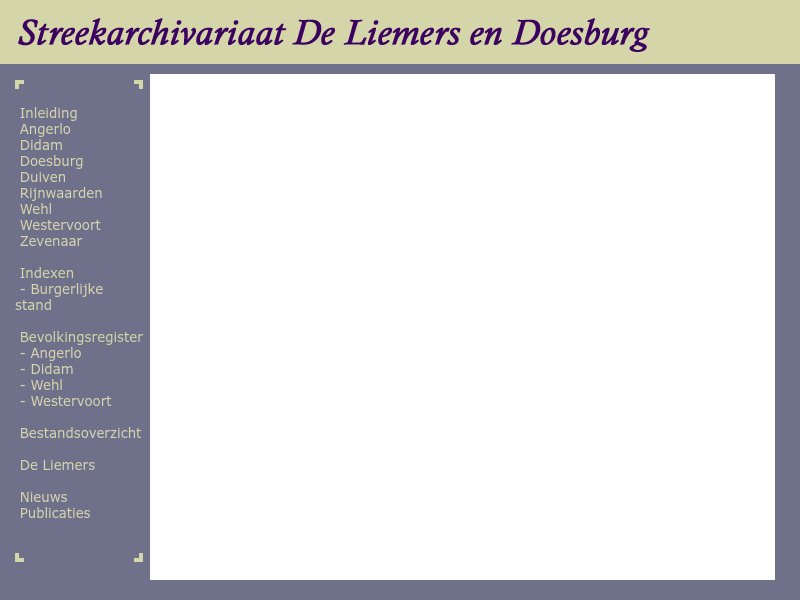 Screenshot van website