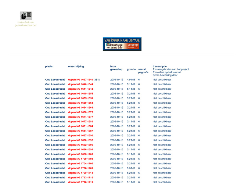 Screenshot van website