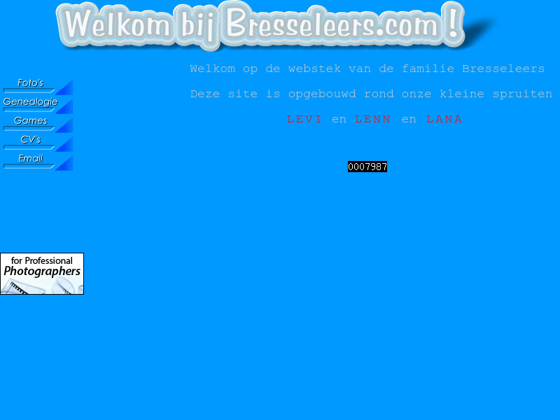 Screenshot van website