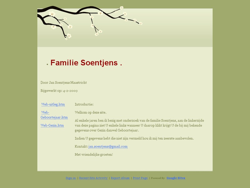 Screenshot van website