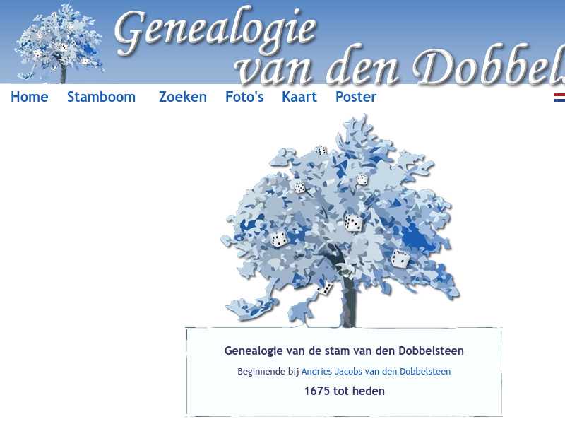 Screenshot van website