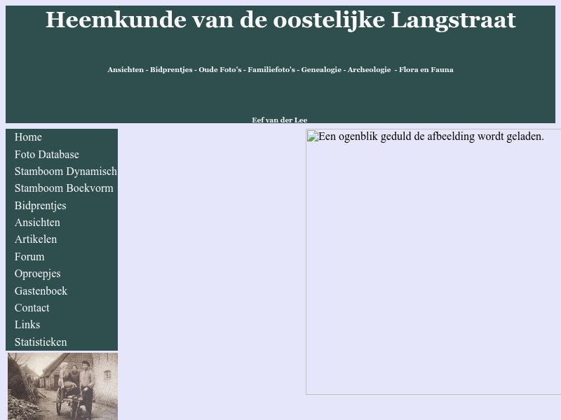Screenshot van website