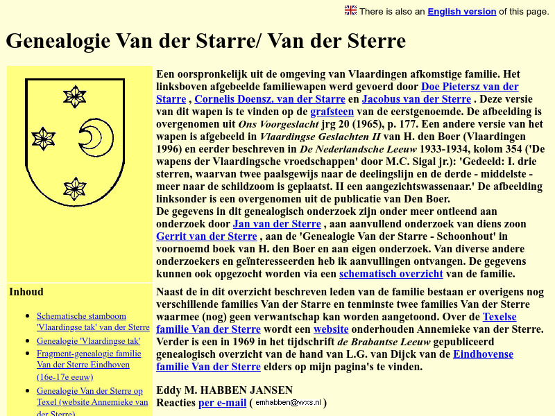 Screenshot van website