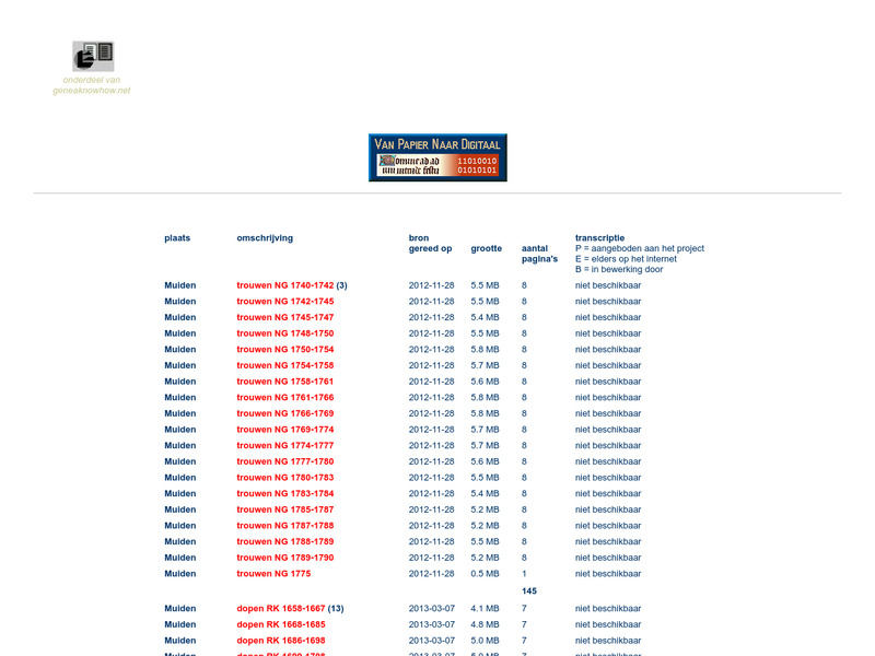 Screenshot van website