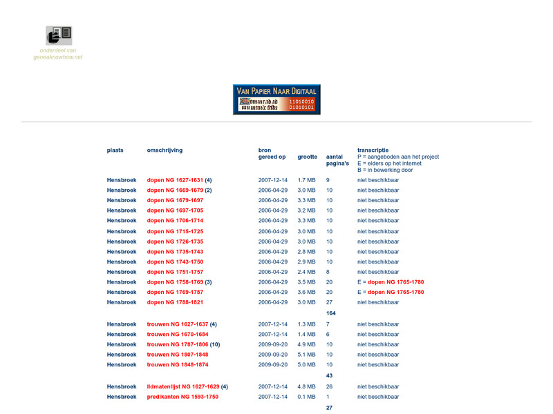 Screenshot van website