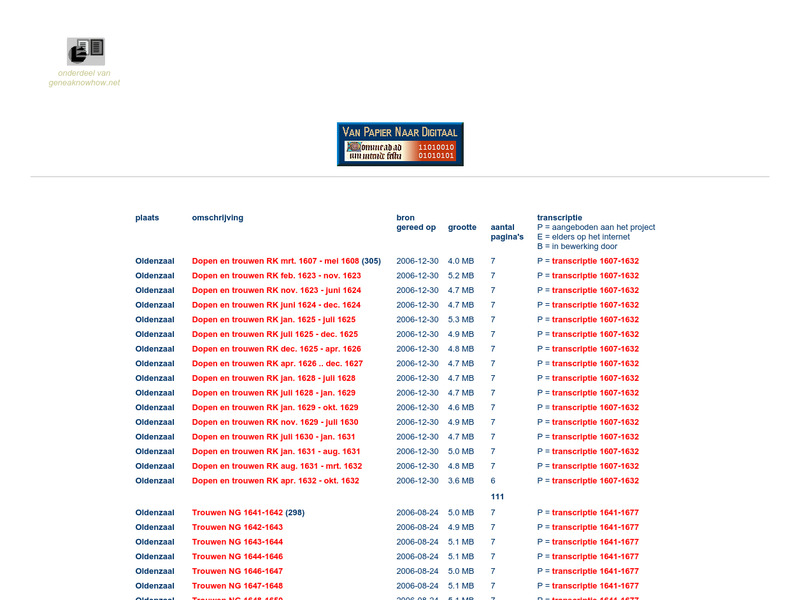 Screenshot van website