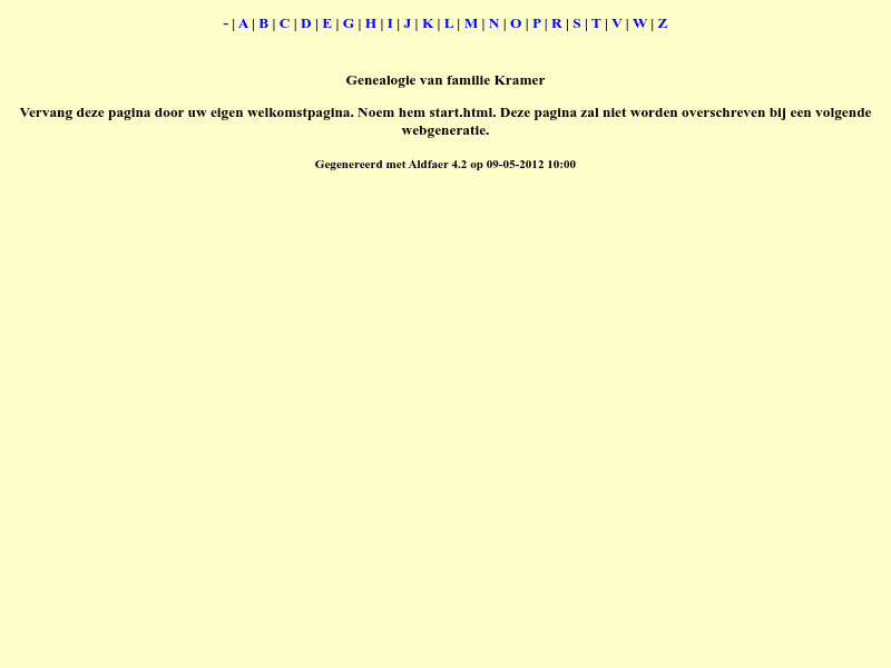 Screenshot van website