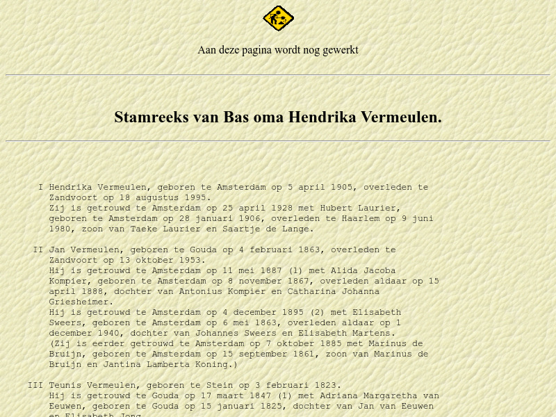 Screenshot van website