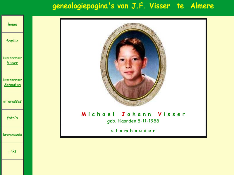 Screenshot van website