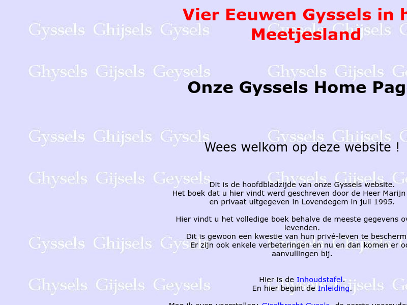 Screenshot van website