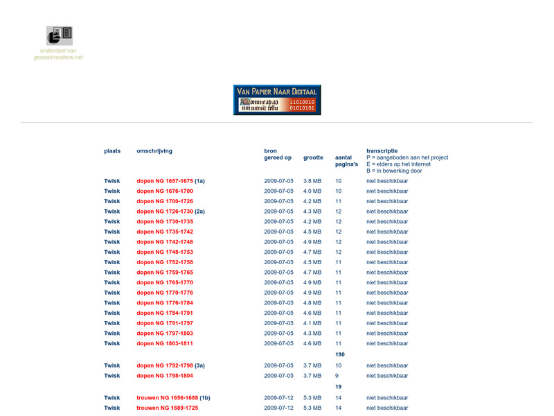 Screenshot van website