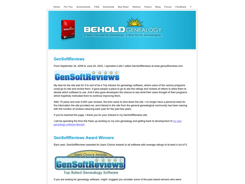 Screenshot van website