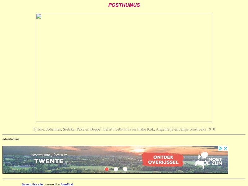 Screenshot van website