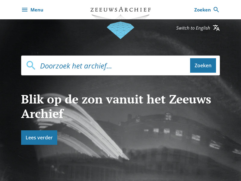Screenshot van website