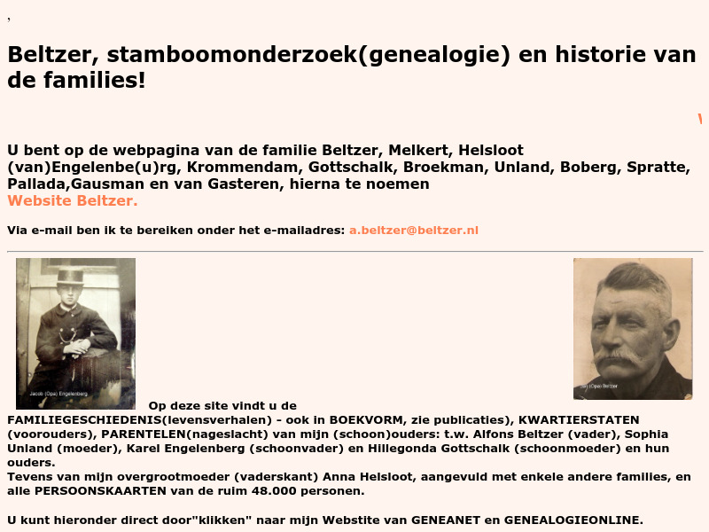 Screenshot van website