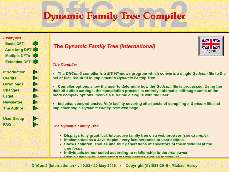 Screenshot van website