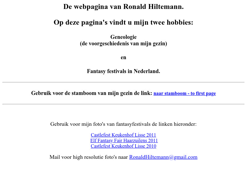 Screenshot van website