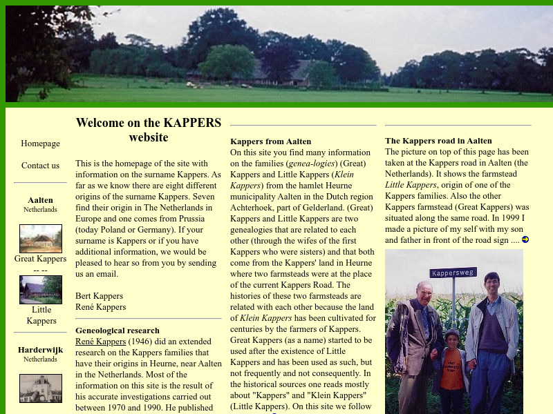 Screenshot van website