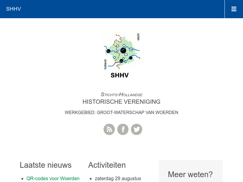 Screenshot van website
