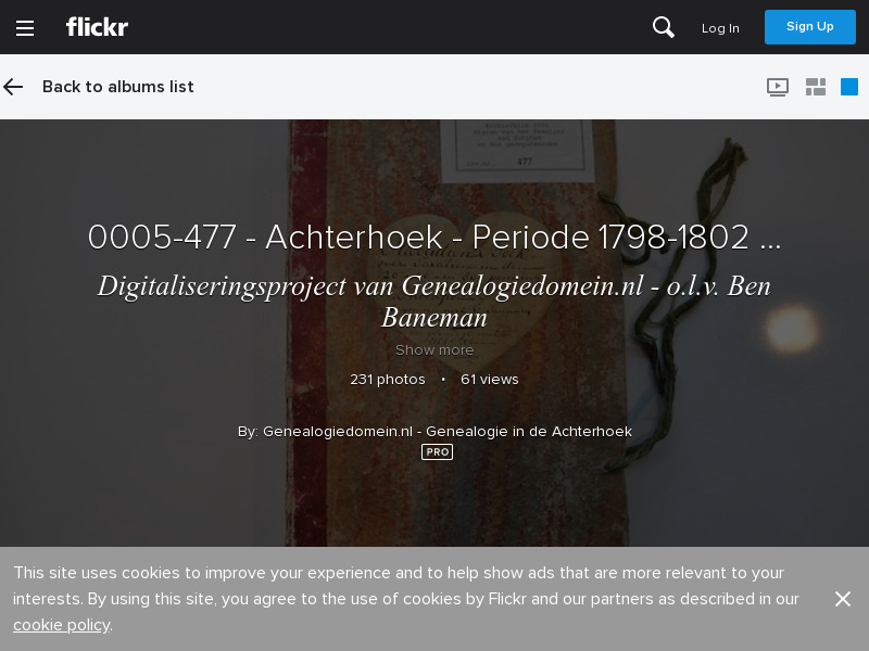 Screenshot van website