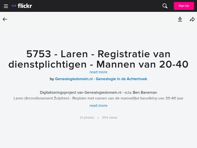 Screenshot van website