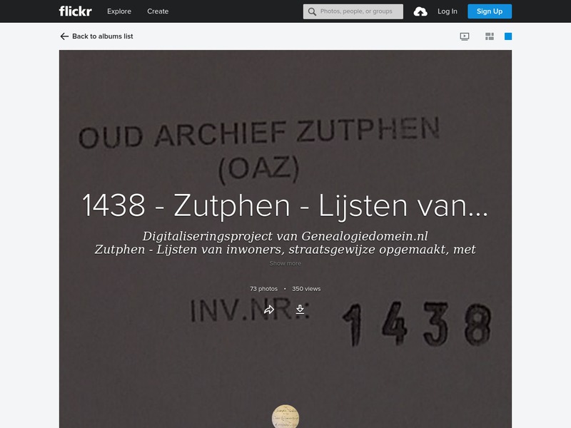 Screenshot van website