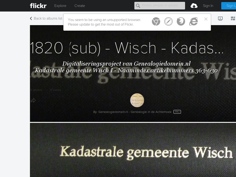 Screenshot van website