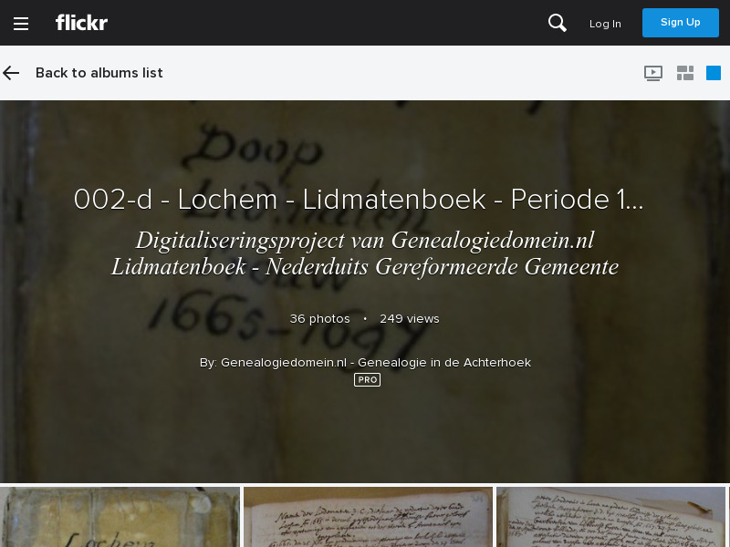 Screenshot van website