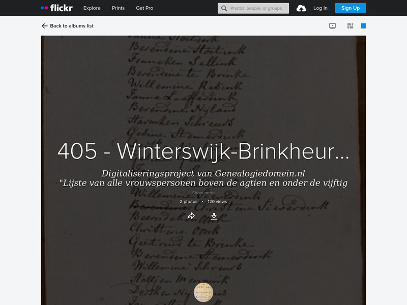 Screenshot van website