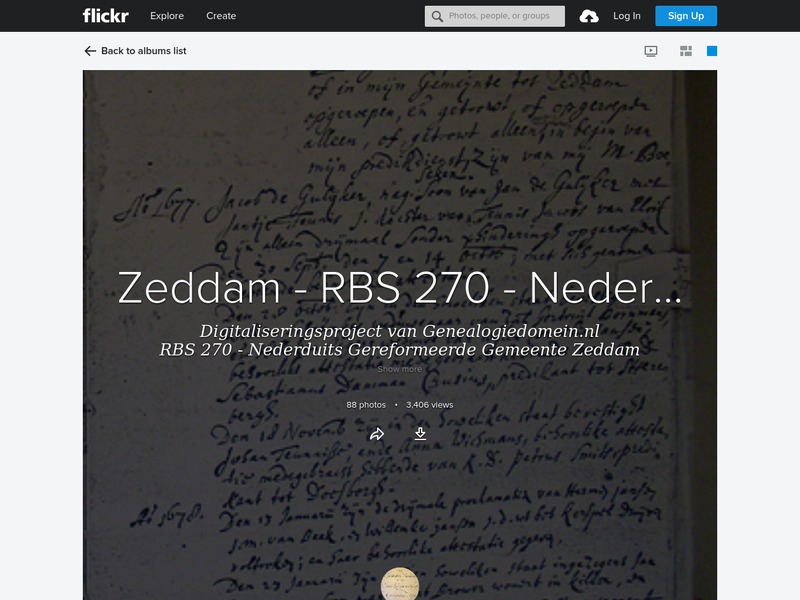 Screenshot van website