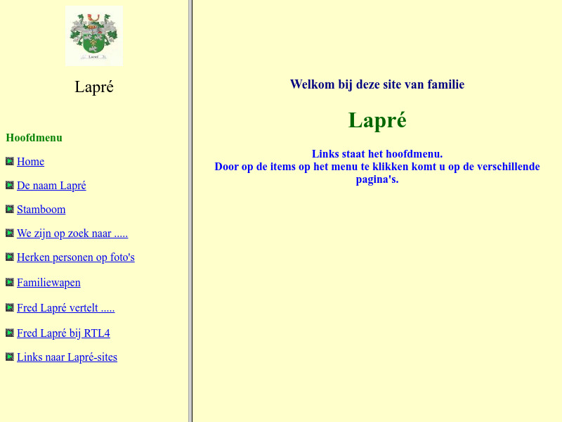 Screenshot van website
