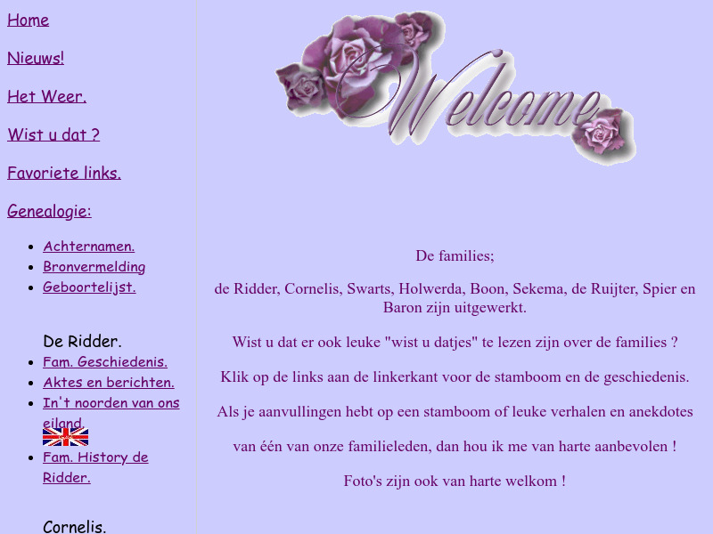 Screenshot van website