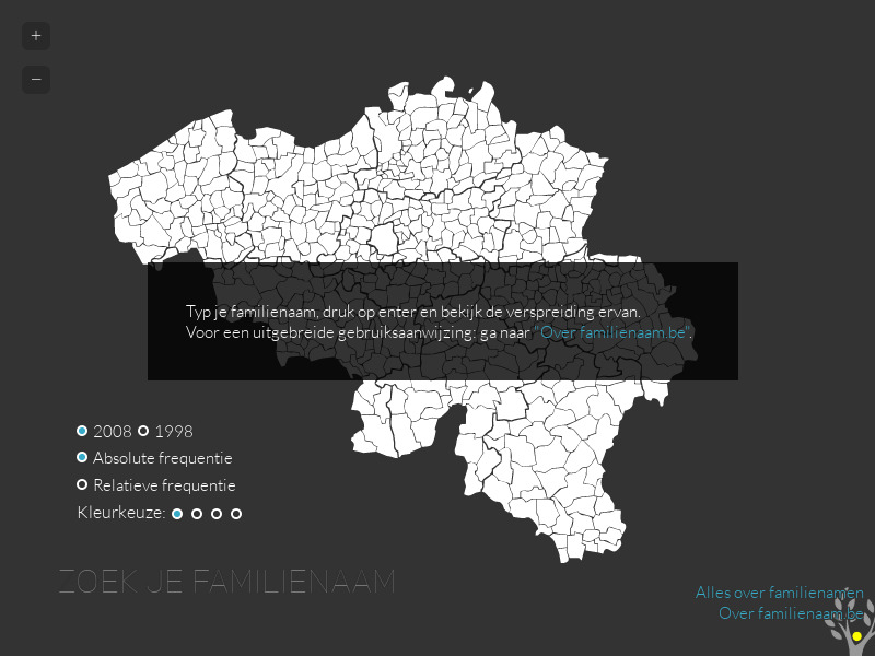 Screenshot van website