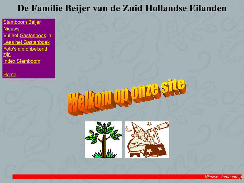 Screenshot van website