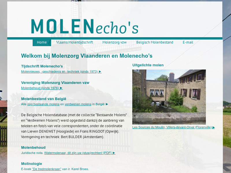 Screenshot van website