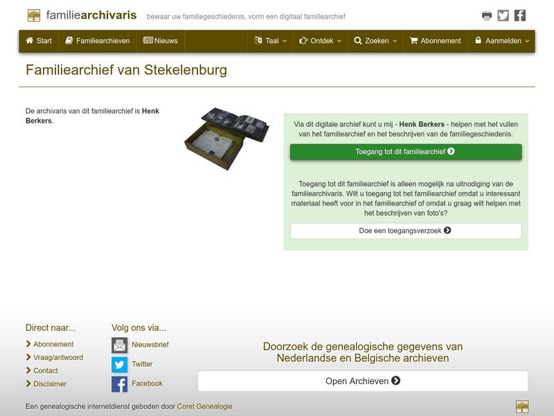 Screenshot van website