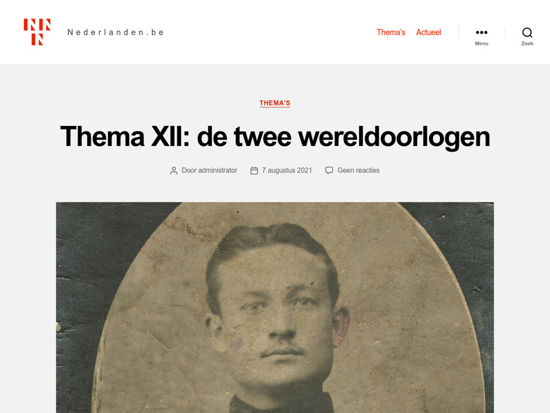 Screenshot van website