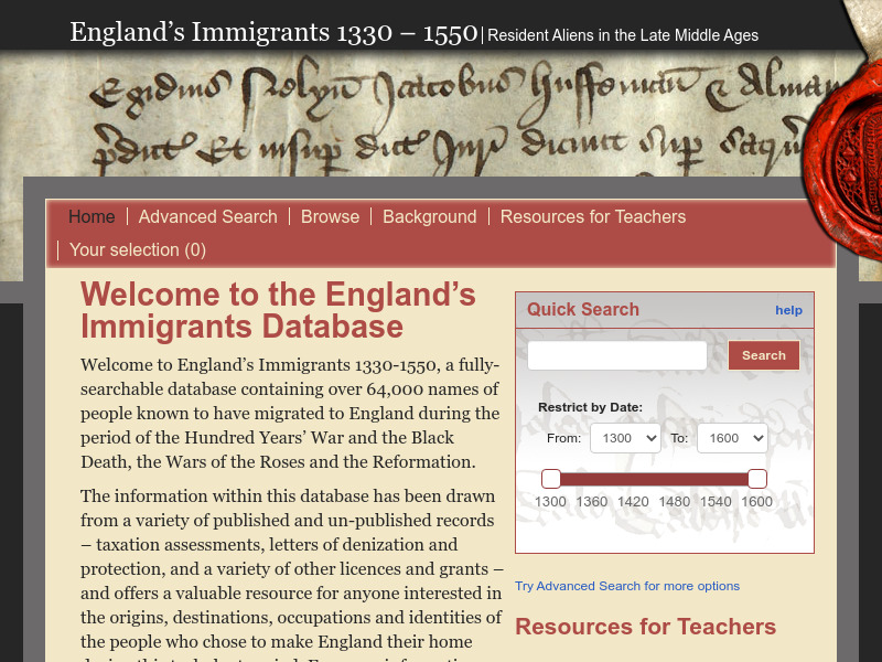 Screenshot van website