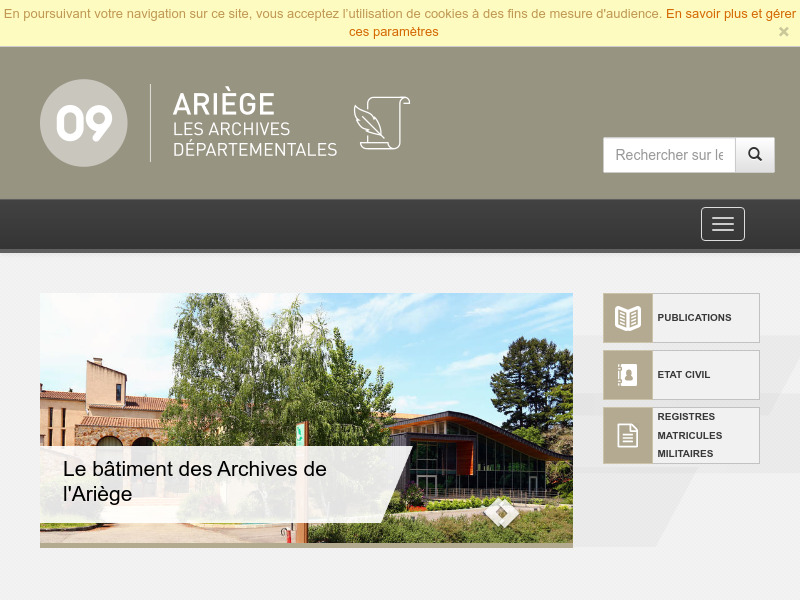 Screenshot van website