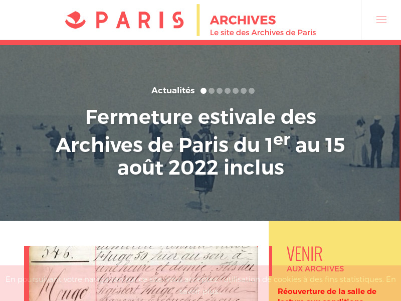 Screenshot van website