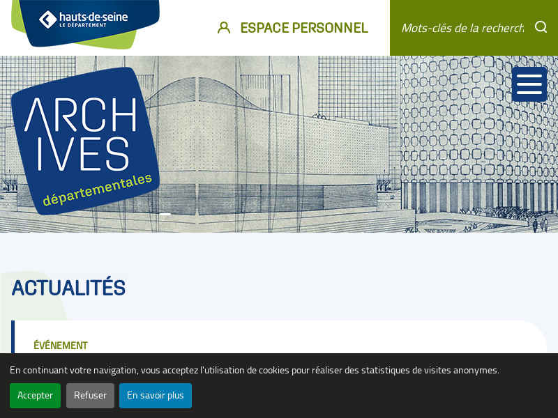 Screenshot van website