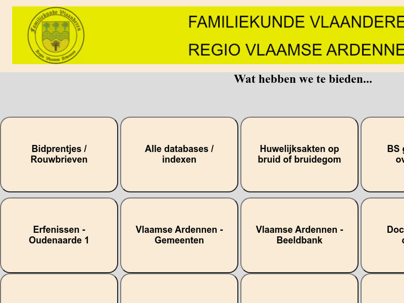 Screenshot van website