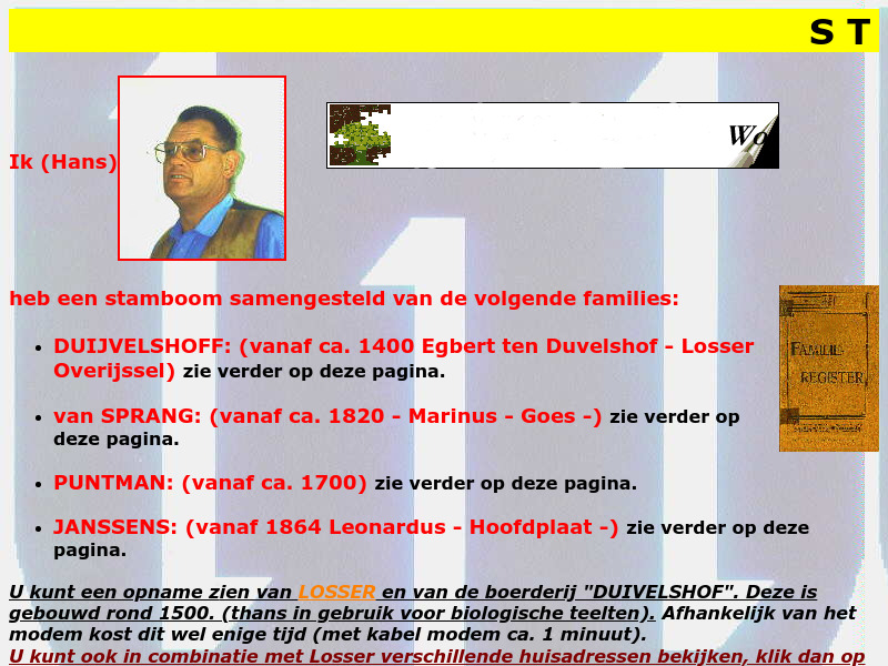 Screenshot van website