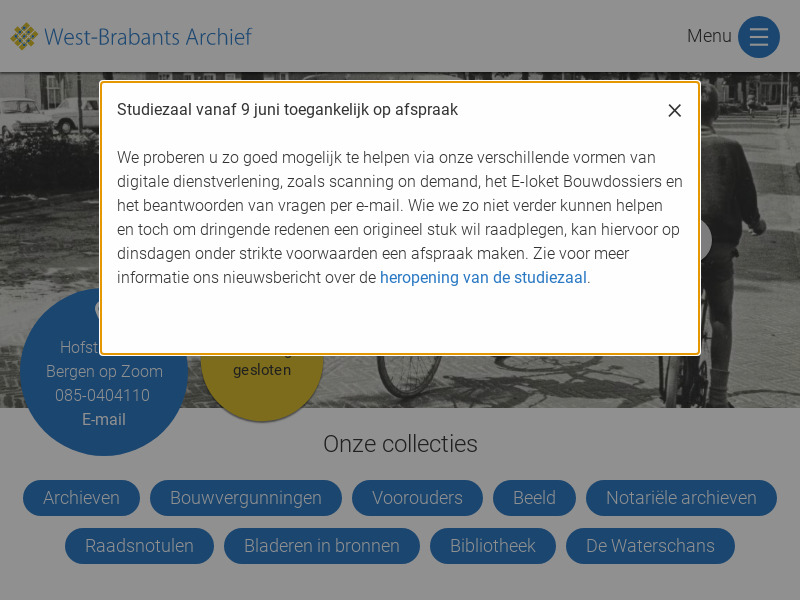 Screenshot van website