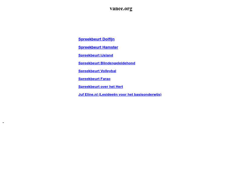 Screenshot van website